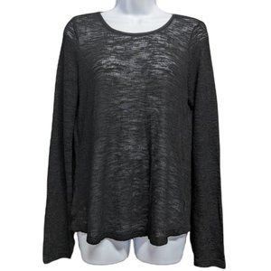 iZ Byer Sweater Sheer Top Split Back Pink Floral High Low Lightweight Size Large